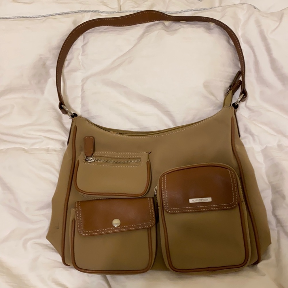 Vinyl brown purse